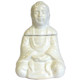 Buddha Așezat Aroma Lampă - Alb