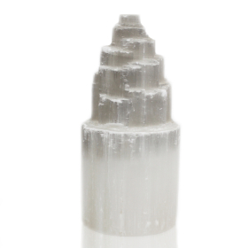 Lampă cu Selenit Natural - 20 cm - Cu Ieșire Mică Pentru Cablu