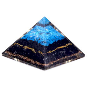 Piramidă Orgonit - Turcoaz și Turmalină Neagră - 70 mm