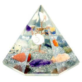 Piramidă Orgonit cu 7 Laturi  - Arborele Bijuteria Înțelepciunii