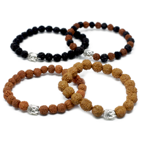 12x Brățări Asortate Rudraksha Buddah