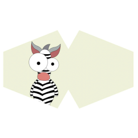 3x Mască de Protecție ptr. Față Reutilizabilă  - Crazy Zebra (Children)