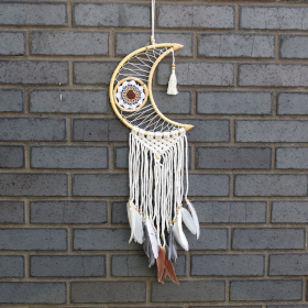 4x Dream Catcher (Prinzător de Vise) Protector - Lună Macrame - Diferite Culori