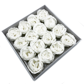 16x Flori de Săpun pentru Mâini Îndrăznețe - Bujor Mare - Alb