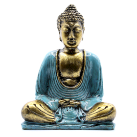 Buddha Albastru - Auriu - Mediu