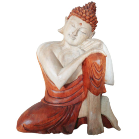 Buddha Sculptat Manual - Gânditor - 30cm