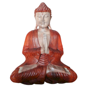 Buddha Sculptat Manual - Bun Venit - 40cm