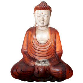 Buddha Sculptat Manual - Mâinile Jos - 40cm