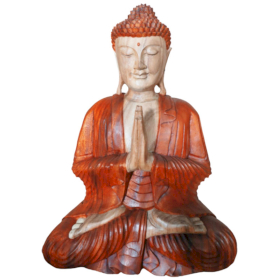 Buddha Sculptat Manual - Bun Venit - 60cm