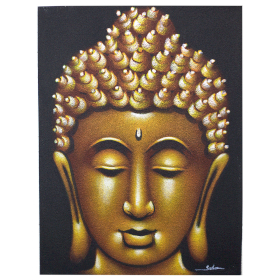 Tablou Buddha - Finisat cu Nisip Auriu