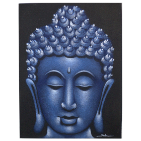Tablou Buddha - Finisat cu Nisip Albastru