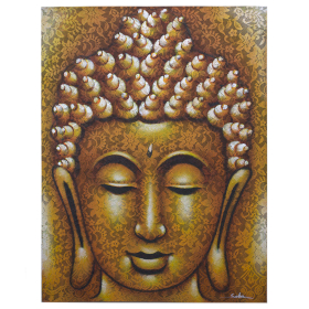 Tablou Buddha - Detaliu Brocart Auriu
