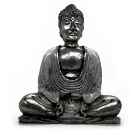 Buddha - Alb - Gri - Mediu