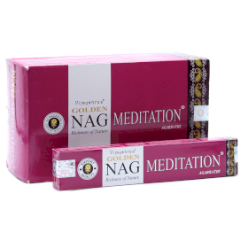 12x 15g Bețișoare Parfumate Golden Nag -  Meditație