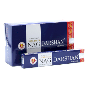 12x 15g Bețișoare Parfumate Golden Nag - Darshan