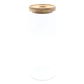 Borcan de Sticlă cu Capac din Bambus - 25cm