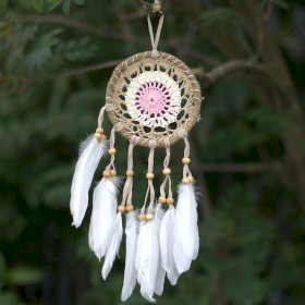 6x Dream Catcher (Prinzător de Vise) -  Roz 12cm (diferite tipuri)