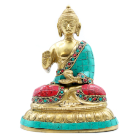 Figurină Buddha din Alamă - Binecuvântare - 15cm