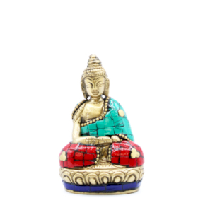 Figurină Buddha din Alamă - Mâinile în Sus - 7.5 cm