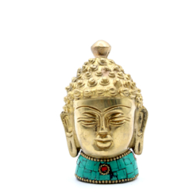 Figurină Buddha din Alamă - Cap Mediu - 8 cm