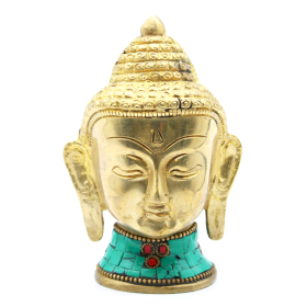 Figurină Buddha din Alamă - Cap Mic - 5 cm