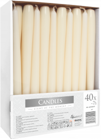 40x Lumânări de Masă - Ivory