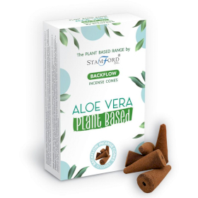 6x Conuri Parfumate pe Bază de Plante Fum Curgător - Aloe Vera