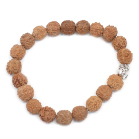 6x Brățară Rudraksha Buddha Bangle Mala - Natural