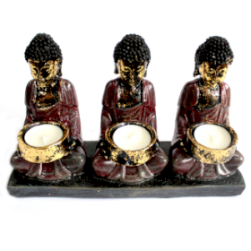 Buddha Antic - Trei Devotați - Sfeșnic