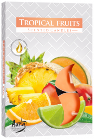 12x Set de Lumânări Tip Pastilă - Fructele Tropicale