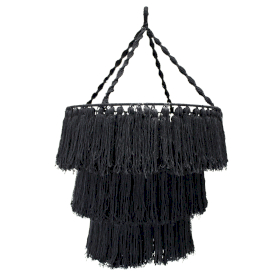 Abajur din Macrame - Negru