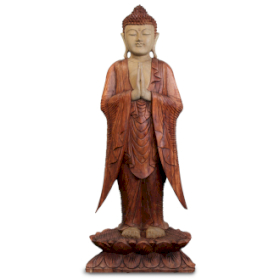 Buddha Sculptat Manual - 100 cm Bun Venit