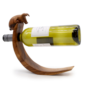 Suport de Vin din Lemn - Purcel