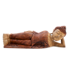 Statuie Buddha Sculptată Manual - 50cm - Dormind