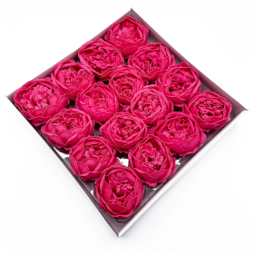 16x Flori de Săpun pentru Mâini Îndrăznețe - Bujor Mare - Roz Închis