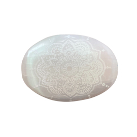 Piatră de Selenit - Mandala Gravată