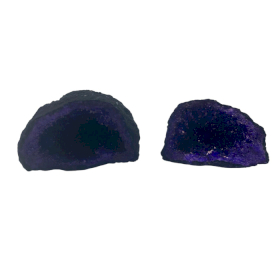Geode de Calcit Colorate - Piatră Neagră - Violet