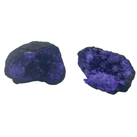 Geode de Calcit Colorate - Piatră Neagră - Violet Închis