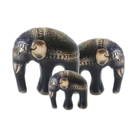 Set de 3 Elefanți de Artă