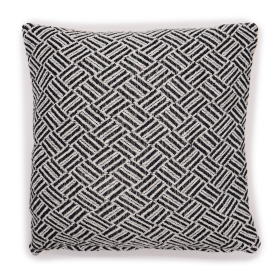 2x Husă de Pernă Clasică - Criss-Cross Negru - 40x40cm