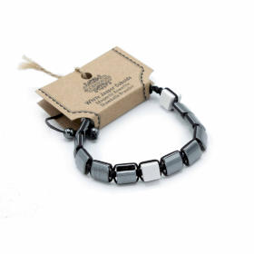 3x Brățări Shamballa din Hematit Magnetic - Cuburi – Jasp Alb