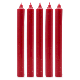 100x Lumânări de Masă - Roșu Rustic 100 bucăți