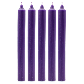 100x Lumânări de Masă - Violet Rustic 100 bucăți