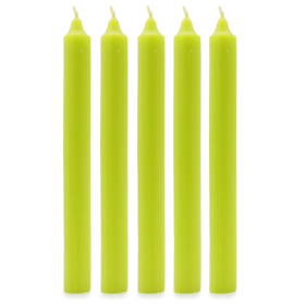 100x Lumânări de Masă - Verde Lime Rustic 100 bucăți