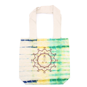 Geantă din Bumbac Tie-Dye (6 oz) - 38x42x12cm - Namaste Mâini - Multi -  Mâner Natural