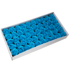 50x Flori de Săpun pentru Mâini Îndrăznețe - Trandafir Mediu - Albastru
