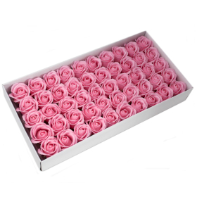 50x Flori de Săpun pentru Mâini Îndrăznețe - Trandafir Mediu - Roz