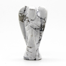 Înger Sculptat Manual - Piatră Prețioasă - Howlit Alb