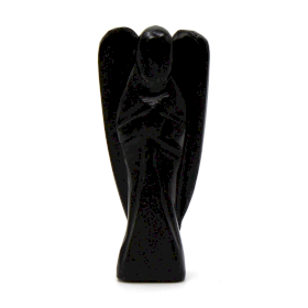 Înger Sculptat Manual - Piatră Prețioasă - Agat Negru