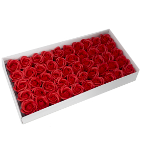 50x Flori de Săpun pentru Mâini Îndrăznețe - Trandafir Mediu - Roșu